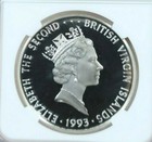 1993 B V Islands Silver 25 Dollars Bald Eagle Ngc Pf 67 Ultra Cameo Rare Low Pop