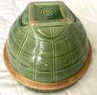 Vintage Mccoy Mixing Bowl No  4 Size 9 Green Windowpane 9 5x5 5   as-is 