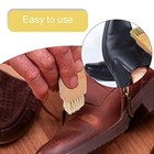 2 Pcs Shoe Polish Applicator Brushes Small Shoe Cleaning Brushes Wooden Handle 