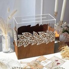 Wooden Wedding Card Box With Acrylic Window  Rustic Money Envelope Gift Card    