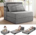Folding Futon Sofa Bed  Convertible Foldable Chair Bed Comfy Foldable Mattress