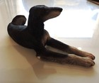 Castagna Saluki Black And Tan Lying Down Figurine Resin Figure