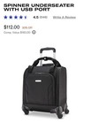 Samsonite Underseater Under Seat Carry-on Spinner With Usb Port Blk