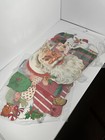 Vtg Christmas Holiday Die Cut Wall Window Decor 6 Santa Snowman Cat Drummer Boy