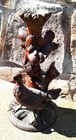 Antique Black Forest Style Hand Carved Pheasant Bird With Tree Candle Holder