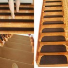 13 Pcs Adhesive Carpet Stair Treads Mat Non-slip Step Staircase Protection Pads