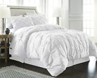Chezmoi Collection White Pinch Pintuck Bedding Down Alternative Comforter Set