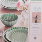 The Pioneer Woman Colette Scallop Green 12-piece Stoneware Dinnerware Set