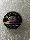 1982 Canada 5 Cents Proof Beaver Queen Elizabeth Ii Toned Canadian Nickel