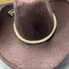 Vtg Union Made Wool Cowboy Hat Brown Western Felt Fedora Read Cond Sz M l  