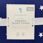 Pottery Barn Kids Star Organic Cotton Duvet Cover Navy Blue Full Queen  n17