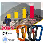 30kn Heavy Duty Locking Carabiner Clip Rock Climbing Hook Big Tree Rigging Swing