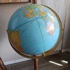 Vintage Pedestal Globe Made In The Usa Large