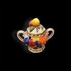 Fitz And Floyd Venezia Collection Ceramic  Cream   Sugar  w lid  Set