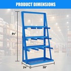 3000lbs Vertical Bar Rack 39  X 24  X 84  Lumber pipe Storage With Safety Chain