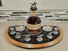 Blanton   s    triple Crown    Display Real Bourbon Barrel Wood Blantons Stopper Cork