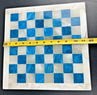 Vintage Marble Onyx Chess Set 11 5    Hand Carved Blue Stone Board Game Table