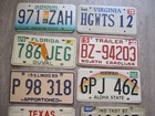 Twelve License Plate Lot 12 Old Mix States Tags