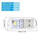 5pcs Usb Night Light Portable Mini Plug-in Led Lamp Stick With 2 Beads White