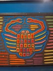     Vintage Kuna Indian Art Mola Crab Framed  Very Nice     