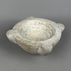 Antique White Marble Mortar Basin 4 Spouts Sculpture Rare Stone 19th Century