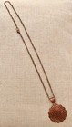 Vintage 1958 Mid-century Copper Necklace   2 Copper   Enamel Earring Set  Estate