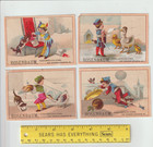 Children Serving Food Animals Interfere Rosenbaum Victorian Trade Card Lot Of 4