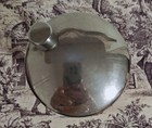 Vintage Art Deco Optic Swirl Glass Cocktail Martini Shaker Chrome Lid