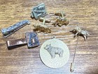Nyse Lot Tie Bar Clip Cuff Links Pendant Stick Pin Bull Bear Ticker Tape Stock