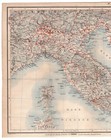 1909 Northern Italy  Tuscany  Rom  Liguria  Lombardia  Piemont  Antique Map