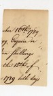 1789 Colonial Pa Manuscript Document Fragment Signed Amos Gregg Supreme Council