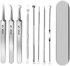 Blackhead Removal Tweezers Set  Acne Needle Facial Cleansing Skin  8 Pieces set 
