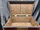 Chinese Red Lacquered Box With Brass Mounts Mid 20th Century