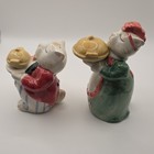 Fitz And Floyd Hand Painted Cat Servers Salt   Pepper Shakers Set Of 2