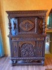 Antique Dining Room Set  Jacobean Style  English Revival   Carved Oak  Hodell Co