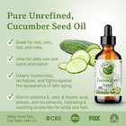 Organic Cold-pressed Cucumber Seed Oil 100  Pure Skin Care Hair Face Moisturizer