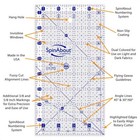 Quilting Ruler  spin About  By Quiltcut 6 5  X 3 5 Rectangle Quilting Ruler New