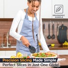 Black Stainless Steel Pizza Cutter Wheel Non-slip Comfort Grip Handle