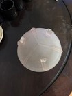 Vintage Pink Frosted Depression Glass Console Bowl  Traditionally Dating Back To