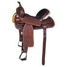 47bh 17 In Hilason Western Horse Barrel Racing Trail American Leather Saddle