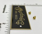 Martin Guitar Case Logo Badge Gold On Black With Gold Screws