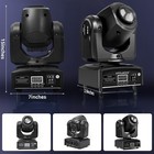 2pcs 60w Led Moving Head Light Rgbw Gobo Beam Spot Stage Lighting Party Djdisco