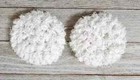 Handmade Crochet Kitchen Scrubby Scrubbies Reusable Dish Cotton 3 Inch White