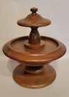 Antique Miniature Roulette Wheel Turned Wood Case Possibly Made In Germany