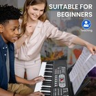 61-key Electric Keyboard Piano Kit W  200 Voices Rhythms Lcd Screen Stand Bench