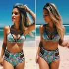 Sexy Ladies Padded Push-up Bikini Set High Waisted Bathing Swimsuit Swimwear Uk