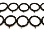 10 Curtain Rod Rings Black Metal Large 3 25  Od Heavy Rustic Drapery Hardware