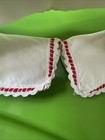 Vintage Detachable Dickie Collar Red Cotton Red White 1950s 1960s