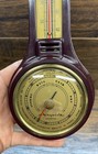Vintage Airguide Barometer Thermometer Weather Station Mcm - Made In Usa