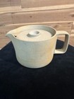 Hasami Japanese Teapot lid Porcelain Natural neutral  Rare htf  has Tea Stains 